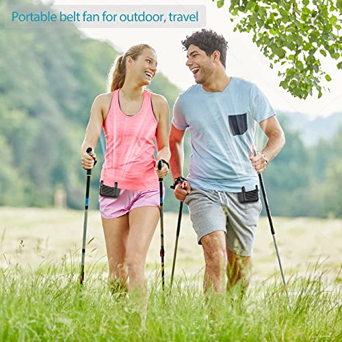 Slenpet Portable Waist Clip Fan, 6000Mah Battery Operated Necklace Fan, 23 Hours Working Time, 3 Speeds, 5100Rpm Strong Airflow Hands-Free Belt Fan For Outdoor Works, Farm, Hiking, Camping, Travel #TOP2