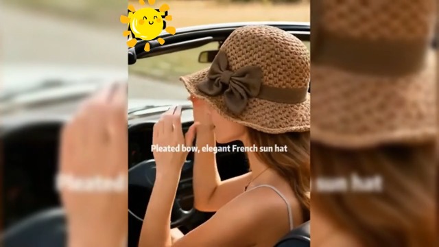 Sombrero de paja tejido con lazo retro para verano miniatura 7