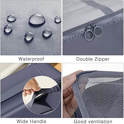 Packing Cubes for Suitcase,Geediar 9 PCS Travel Luggage Packing Organizers Waterproof Travel Essentials Bag Clothes Shoes Cosmetics Toiletries Storage Bags(a-Grey) - Image 6