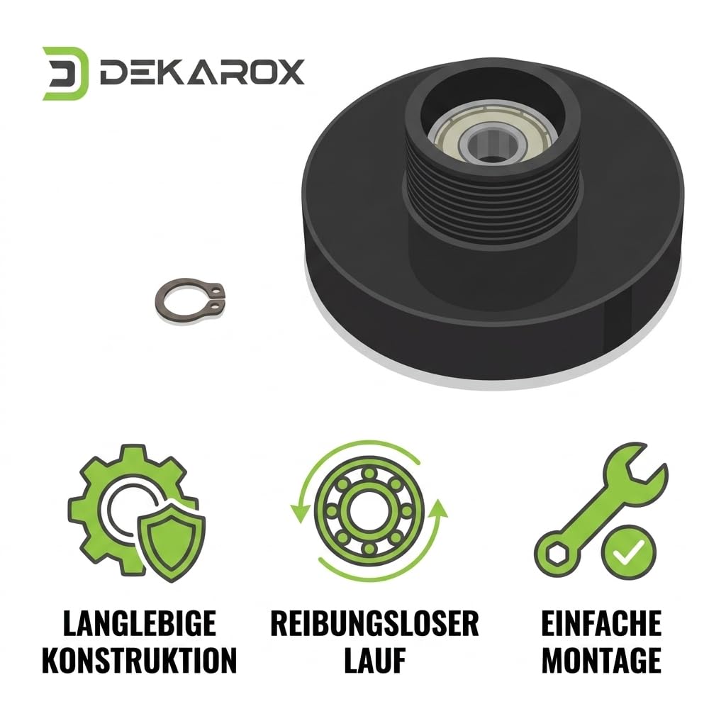 Spannrolle 00600436 für Bosch Siemens Trockner – Laufrolle für Ascenta, Avantixx, Classixx, Exxcel, SelfCleaning Zweibandmotor
