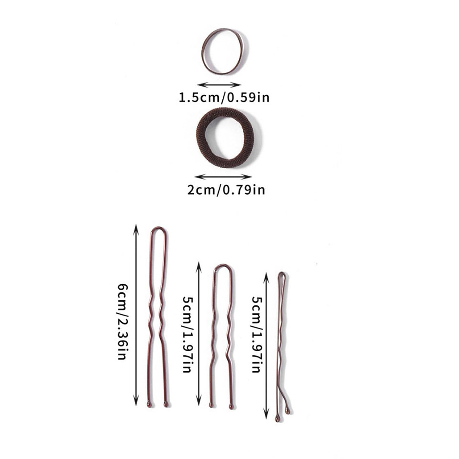 300pcs Bobby Pins Kit, Hair Pins for Women Brown, Hair Bands,U Shape Pin for Buns Braids and Updos with Storage Box - Image 2