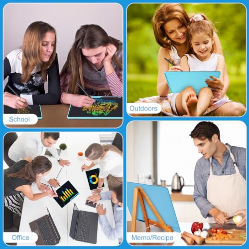 Kinayue LCD-Schreibtablett für Kinder, Wiederaufladbare Maltafel Zeichentafel, Vorschule Lernen Spielzeug Weihnachten Geburtstag Ostern Geschenk 3 4 5 6 7 Jahre alt Mädchen Jungen (21 Zoll-Blau)