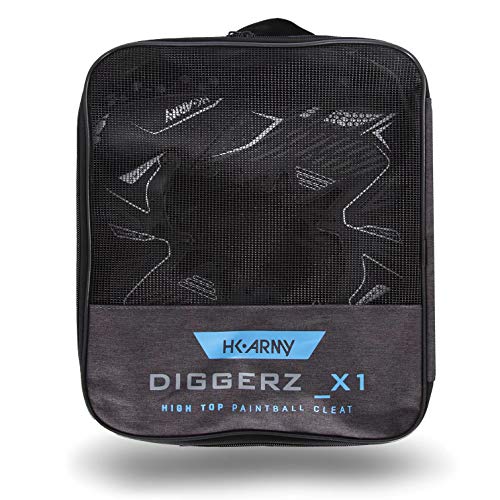 HK Army Digger X1 Hightop Paintball Cleats - Black/Grey (11)