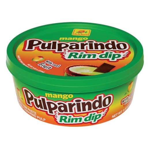 De La Rosa Pulparindo Rim Dip Paste With Real Fruit, Great for fruit, candy, cocktails, micheladas, and more! 8 Oz (8 Oz, MANGO)