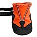 Leeko Hundeschuhe, 4er-Set wasserdichte Anti-rutsch Hundestiefe Schneeschuhe Pfotenschutz mit reflektierendem Riemen, Klettverschluss, Regenschuhe Hundestiefelmit für Kleine Hunde, Orange (S)