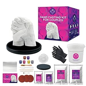 Hand Casting Kit for Couples with Practice Kit – Hand Mold Casting Kit Anniversary, Sculpture Molding, Unique Couple…