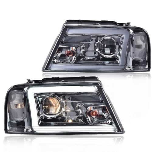 Image of GRAND ORANGE LED DRL Headlights Fit Ford F150 2004 2005 2006 2007 2008
