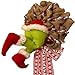 Ghirlanda di Peluche Natalizia Grinch, Ghirlanda di Tela da Stola di Natale, Tela da Elfo con Decorazioni per Gambe in Peluche, Ghirlanda di Fiocchi, Divertente Ghirlanda Invernale di Babbo Natale