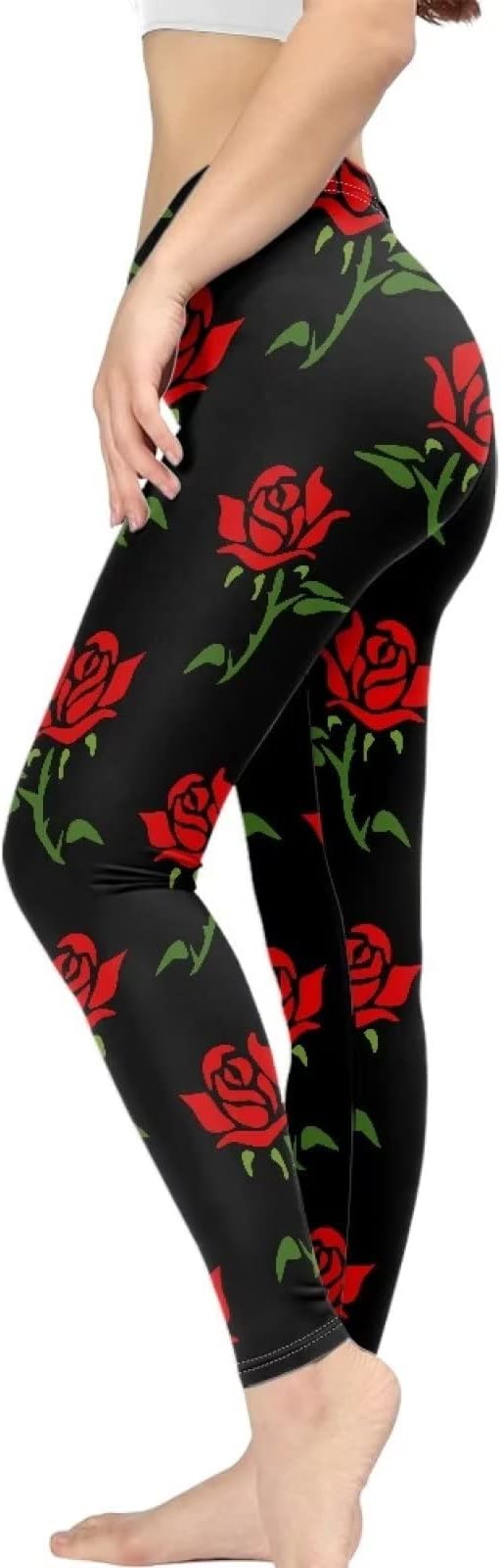 adidas red floral leggings