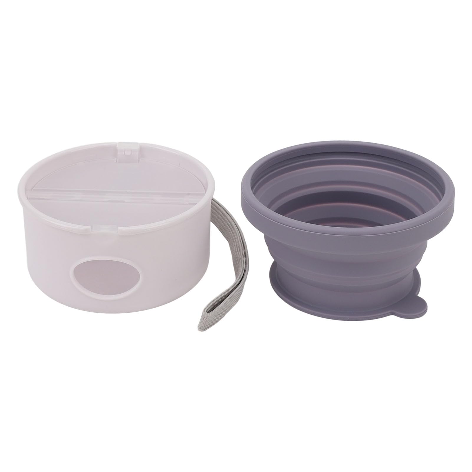 Ciotola da viaggio per cani da esterno e pieghevole in silicone per animali domestici, 150 ml (Viola)