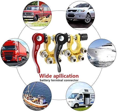TSQZE 2 Stück Batterieklemmen Auto Batterie Klemens, Anschluss Batterie Polklemmen Autobatterie Steckverbinder Batteriepolklemmen, Autobatterie Schnellklemmen Für Autobatterie Boot Motorad Caravan - Image 7