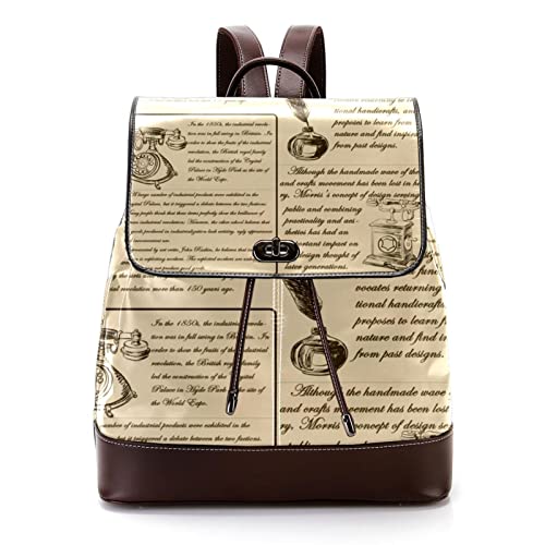 Sac à dos femme en cuir synthétique souple et résistant avec rabat