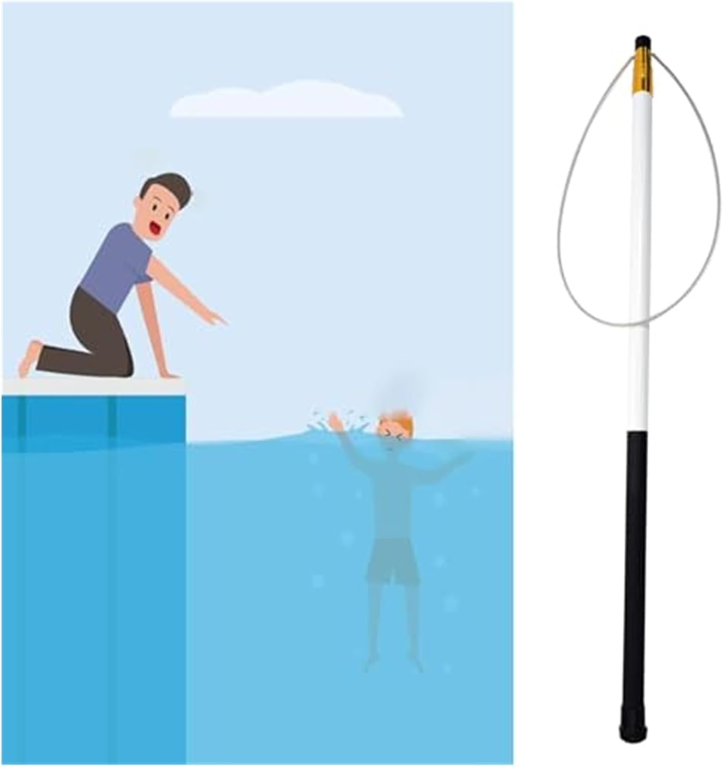 Pool Safety Hook Lifesaving Hooks Fiberglass Telescopic Pool Safety Hook, Retractable Pool Pole For Drowning Prevention, Emergency Lifesaving Equipment For Swimmers, Compact A,1.22 (4ft),6.5m (21.3ft