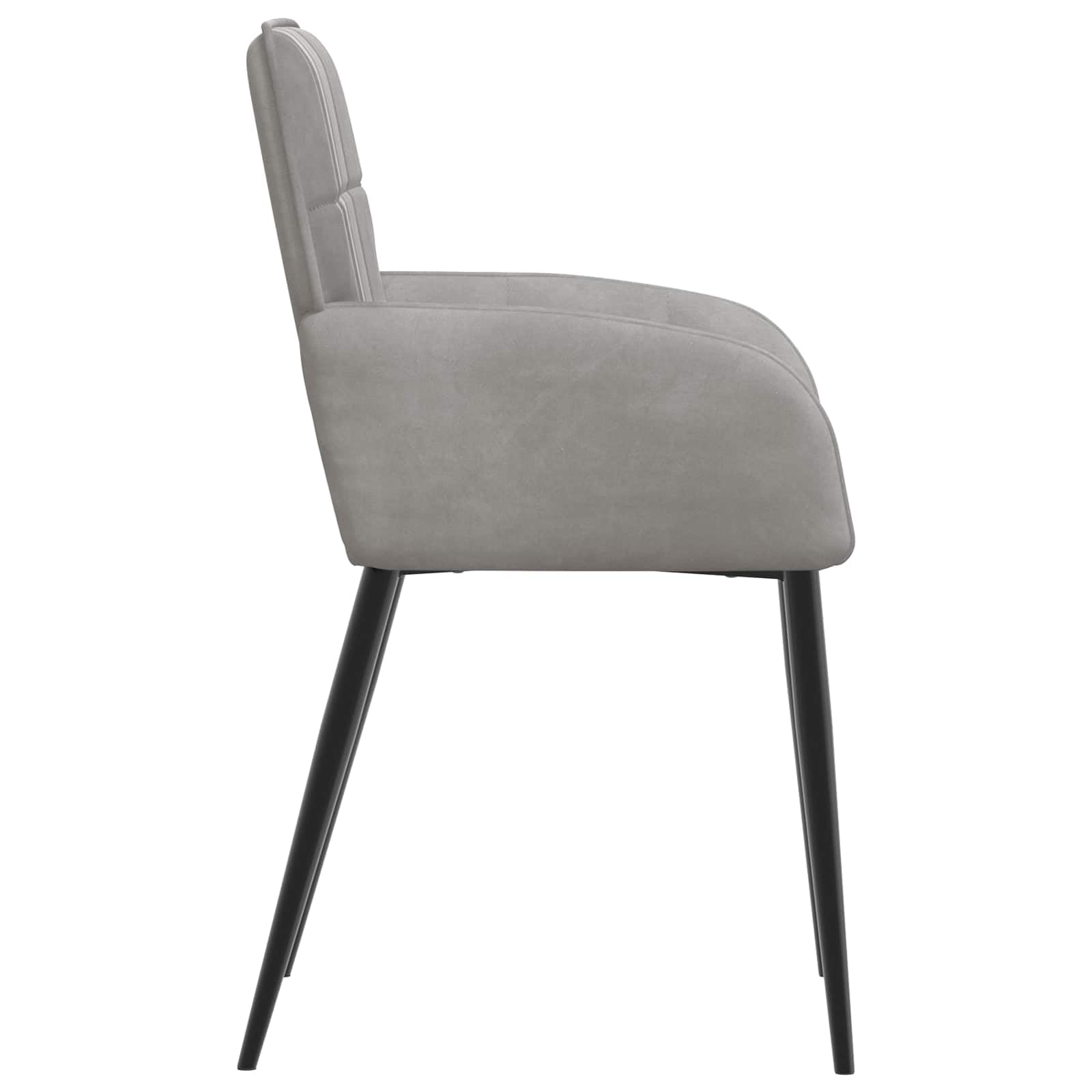 Sillas de Comedor 4 uds. Terciopelo Gris Claro 57 x 50 x 85 cm, Sillas de Comedor, 25.372 kg-3428165