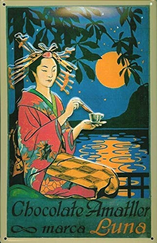 XZSE Vintage Cartel de Chapa de Metal ocolate Amatller Home Kitchen Travel Decor Carteles de Carteles de Metal Vintage Cover