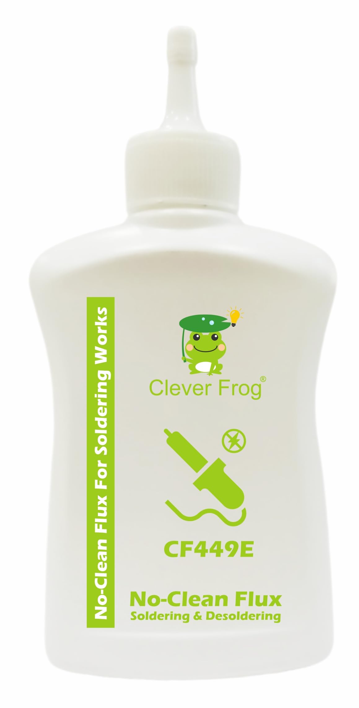 - Original CF449E No-Clean Liquid Flux For Soldering & Desoldering Microprocessor & ICs/BGA Repair/Rebelling | (Smartphones | Motherboards | Electronic Stuff) (Light Yellow) 225ml