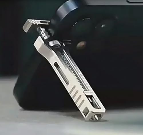 Miniatura 6 de Multiherramienta compacta de titanio, mini llave multiherramienta portátil, llave pequeña multifuncional ajustable, llavero de herramienta de