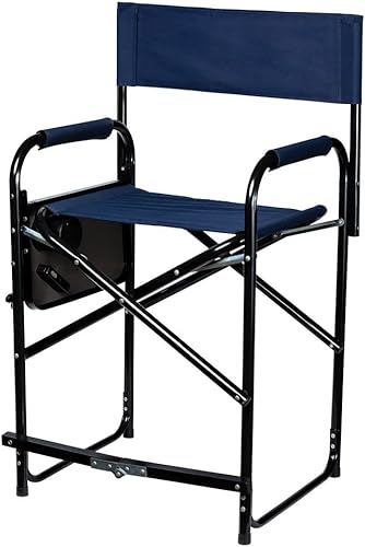 Miniatura 7 de Dura-Tech Silla alta plegable con mesa  Comodidad estable elevada  Duradera y resistente  Comodidad acolchada  Mesa plegable adjunta  Capacidad de