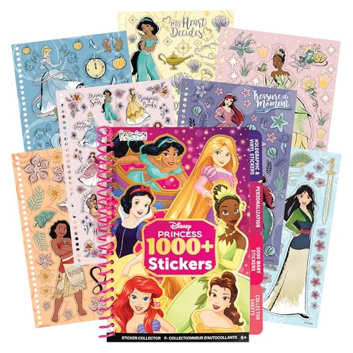 Fashion Angels Disney Princess 1000+ Tabbed Sticker Collection Book