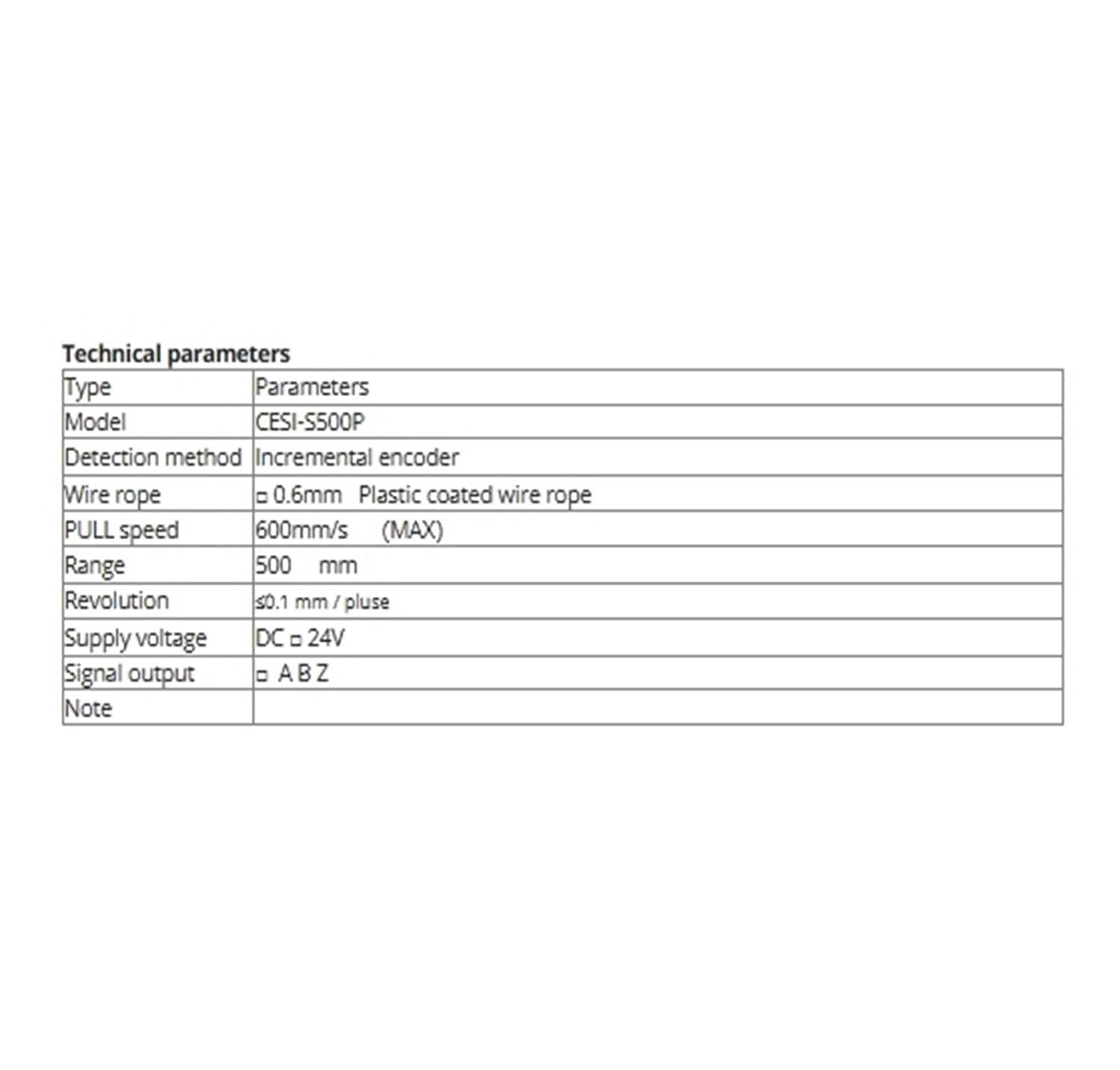 Linear Displacement Sensor 500mm Stroke Range Steel Wire Encoder with HB961 Digital Display Counter