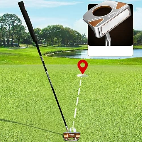 Rechtshänder Golf-Mallet-Putter, leichte Graphit-Welle mit Kugel-Retriever-Werkzeug, Anti-Bend-Design, Eva-Griff & Kopfbedeckung für konsistente Put-Geneuigkeit