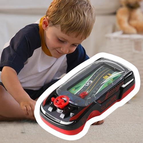 カーレースゲーム, ドライビングステアリングホイールトイ, 二人用モード 家族で遊べるインタラクティブ玩具 お出かけ先でも楽しめる運