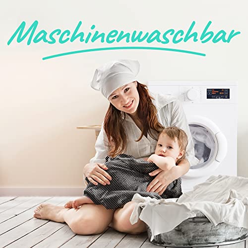 Stilltuch Stillschürze mit Taschen - Weicher und Atmungsaktiver Stillschal - Stilltuch für Unterwegs (Schwarz)