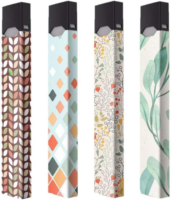 Juul Skin Wraps Paper Cover | Pack of 4 | Different Designs (Red)