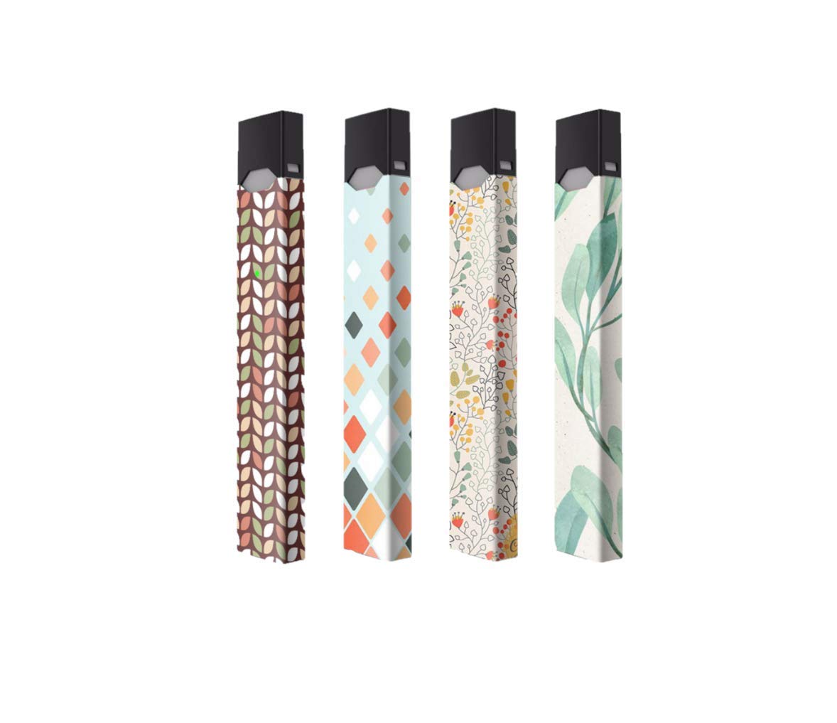 Juul Skin Wraps Paper Cover | Pack of 4 | Different Designs (Red)