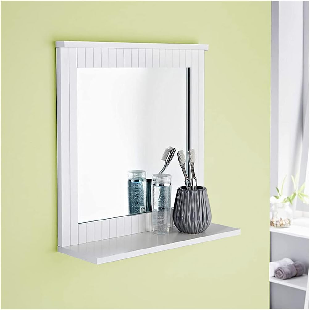 Buy Homme Concept -Grey/White bathroom mirror with shelf, Wall-mounted ...