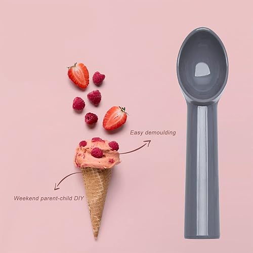 Miniatura 10 de Cuchara de helado duradera y resistente, cuchara de plástico anticongelante antiadherente, cuchara de helado profesional, cuchara de helado, rosa, 2