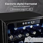 Honeywell 34 Bottle Compressor Wine Cooler Refrigerator, Large Freestanding Wine Cellar For Red, White, Champagne or Sparkling Wine, Digital Temperature Control, Stainless Steel - Image 3