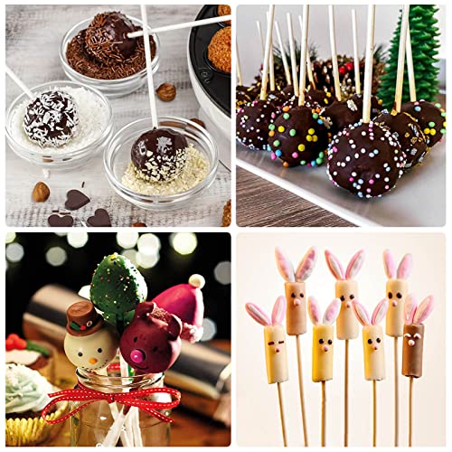 sinzau Cake Pop Sticks for DIY Crafts: 300Pcs Colourful Paper Lollipop Sticks Kit with Package Bags and Metallic Twist - Image 3