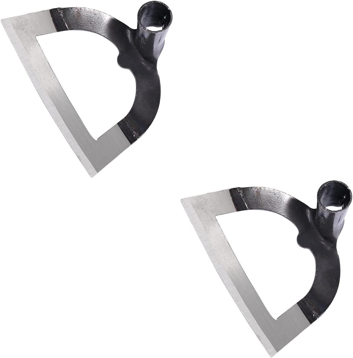 Garden Weeding Tool 2PCS Garden Weeding Field Hollow Hoe, 21.3/8.4in Vegetable Planting Digging Hoe Replacement, Garden Tool Hand Shovel Puller Accessories with 3.2cm/1.25in Hole