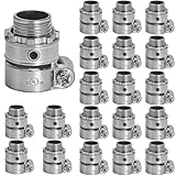 Tewloss 20 Pack Squeeze Connector Conduit Fitting 1 inch Combination Flexible Metal Conduit for Electrical Conduit Fittings
