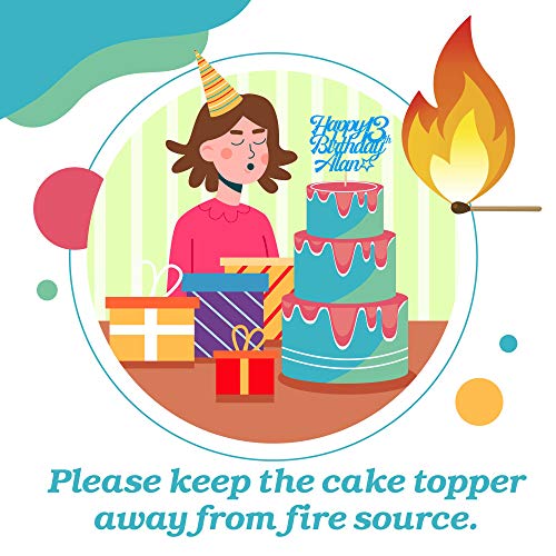 Cake Topper Personalized Birthday Cake Topper Wedding Cake Topper Customised Cake Decoration Any Word Any Text For 1St 3Rd 13Th 16Th 18Th 21St 30Th 50Th 60Th(Gold) #TOP1