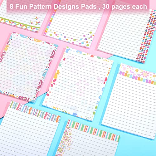 Image of Junkin 8 Pcs Memo Pads for Women, Colorful Funny Note Pads, 4 inch x 5.6'' | Fun Pattern Design, Office Home Refrigerator Use, To Do List Scratch Memo Notes, Gift Supplies, 30 Sheets Per Pad