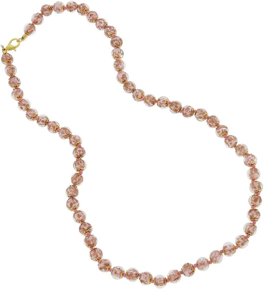 Glass Of Venice Murano Glass Sommerso Long Necklace - Pink
