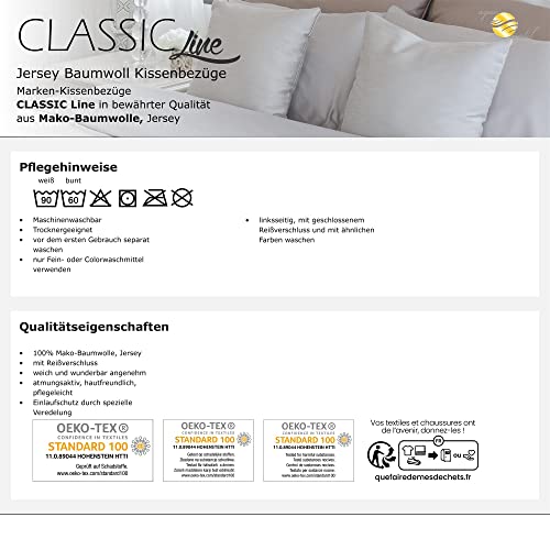 aqua-textil Classic Line Baumwoll Kissenbezug 2er-Set 40 x 145 cm dunkel blau Seitenschläferkissen Bezug Kissenhülle. Kopfkissenüberzug… – Ansicht 5