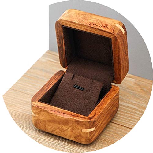 Preisvergleich Produktbild DLYDSSZZ Schmuckkästchen, tragbare Halsketten-Veredelungsbox aus Holz, für den Haushalt, Schmuck, Aufbewahrungsbox als Geschenk-Uhrenschatulle, Dekoration (Farbe: B, Größe: 16,5 cm)