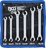 Juego de llaves de estrella dobles abiertas | 8 x 9-18 x 19 mm | 6 piezas