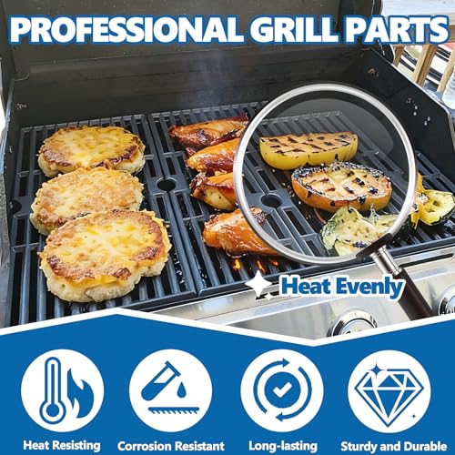 Image of SafBbcue Cooking Grates for Charbroil Advantage 463343015 463344015 463344116 4 Burner Grill Replacement Parts, Grill Grids for Char-Broil 463371116 466642616 Gas2coal 463340516, Replace G467-0002-W1