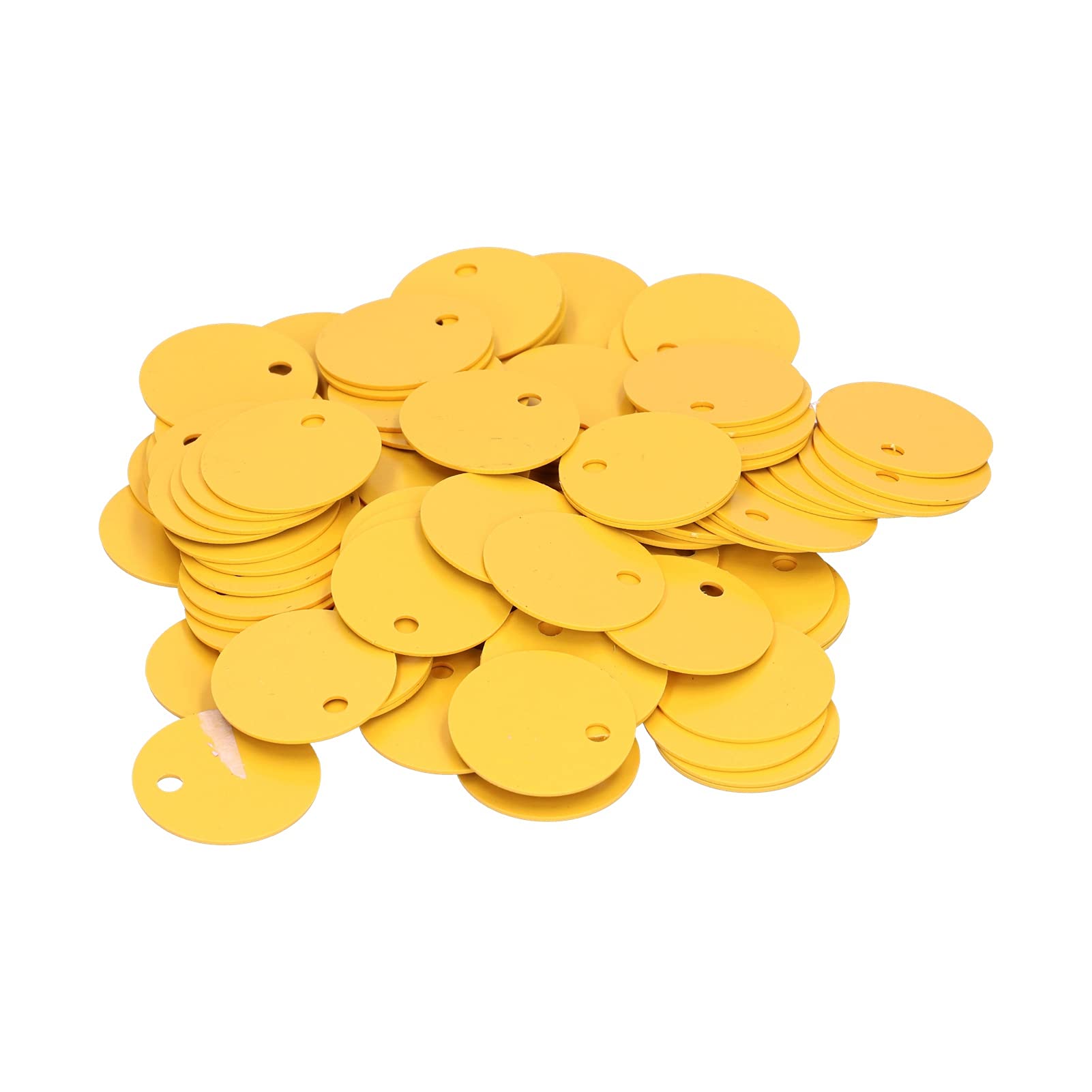 Étiquette Numérotée 100 Pièces, étiquette Numérotée Ronde étiquettes de Ruche étiquettes de Marqueur de Signe ABS avec Accessoire D'apiculture de Ferme de Trou Outils de Marquage (Noir+jaune)