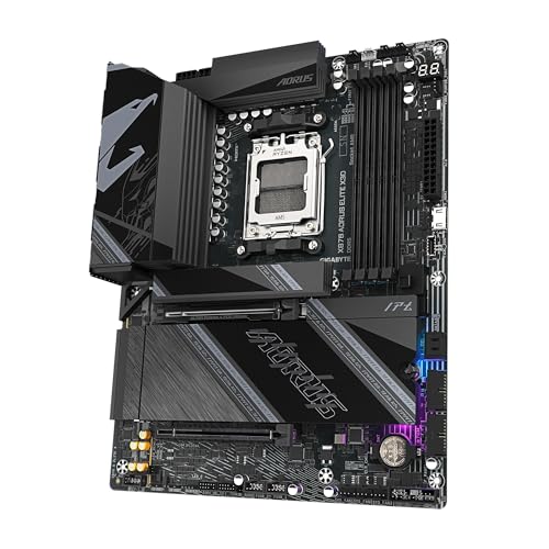 Image of GIGABYTE X870 AORUS Elite X3D AMD AM5 ATX Motherboard, Supports AMD Ryzen 9000 /8000 /7000 Series, DDR5, 16+2+2 Power Phase, 4X M.2, PCIe 5.0, USB4, WIFI7, 5 GbE, PCIe EZ-Latch Plus, 5-Year Warranty