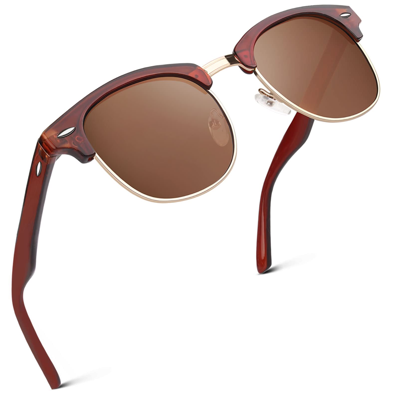 CGID Retro Sunglasses for Men Women Polarized UV400 Protection 2 Pack