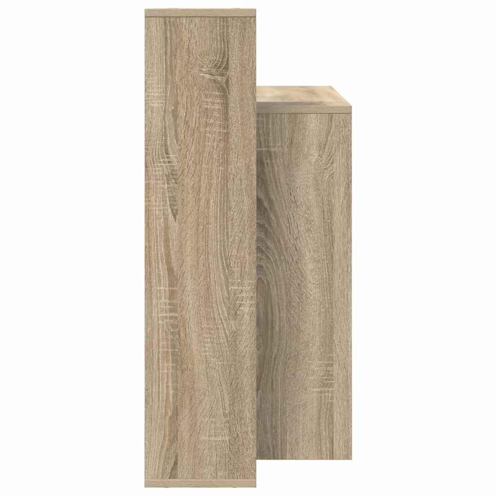 Schreibtisch Sonoma-Eiche aus Holzwerkstoff 100 x 40 x 90 cm mit 2 Regalen moderner Computer- und Homeoffice-Tisch ideal für kleine Räume und Büroorganisation
