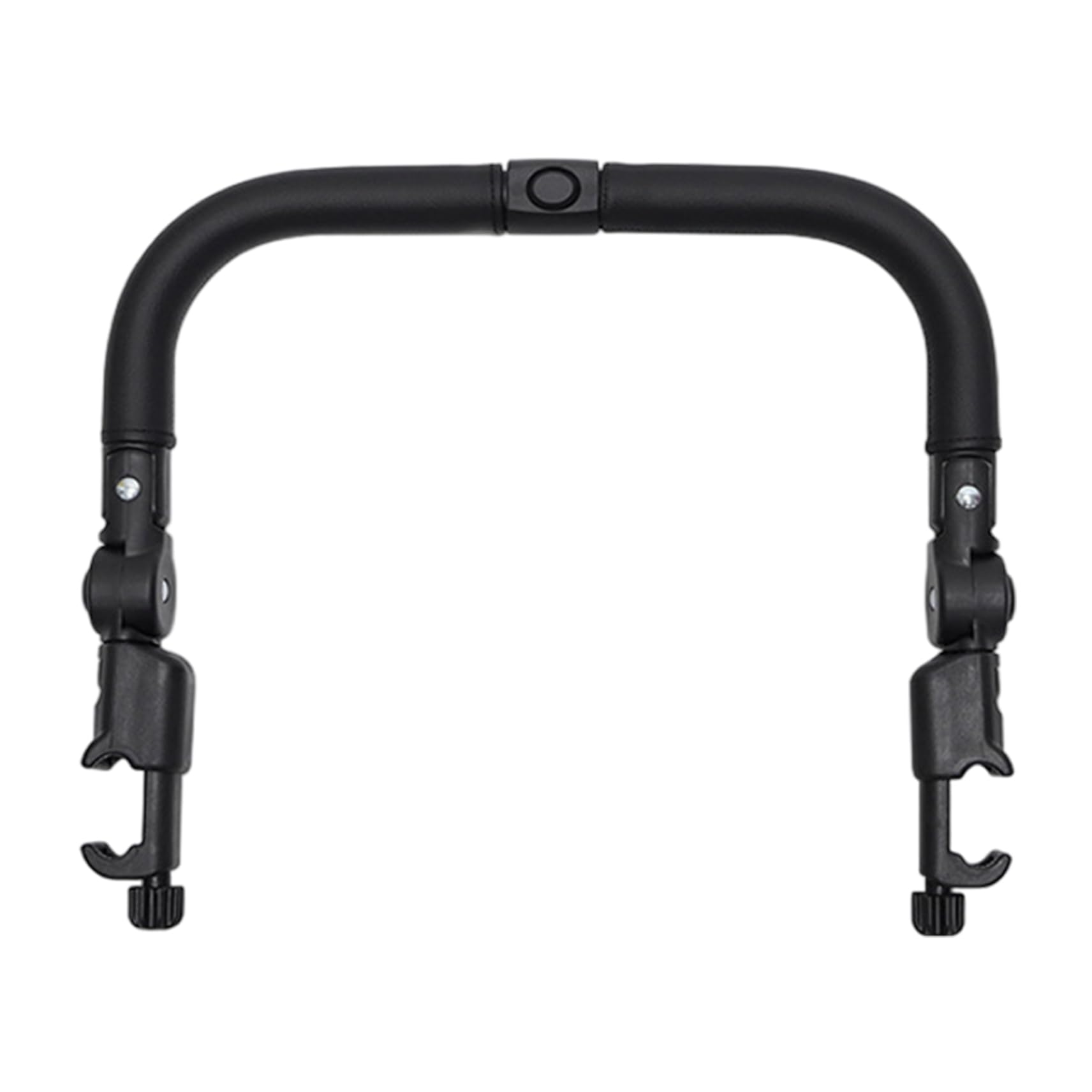Barra de parachoques para cochecito, accesorios de mango de cuero PU multifuncional ajustable con interruptor de botón para seguridad de bebés y niños pequeños