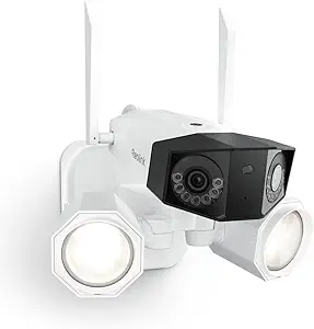REOLINK 4K Floodlight Security Camera Outdoor, 5G/2.4GHz Wi-Fi 6, Dual-Lens Camera w/ 180° FOV, Color Night Vision, Smart AI Detection, IP67 Waterproof, AC (100~240V), Duo Floodlight WiFi Hardwired asin的图片