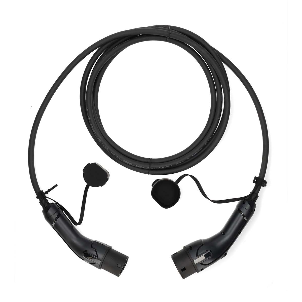NEDIS Câble pour véhicule électrique - Cable Type 2-16 A - 11000 W - 3 phases - 5 m - Noir - Emballage en carton