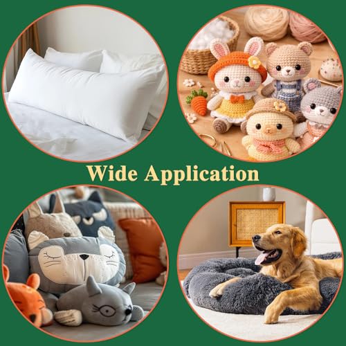 Image of Premium Polyfill Stuffing 1.15lbs /18.4oz, Polyester Fiber Pillow Stuffing for Cushion, Couch, Stuffed Animals, Crafts, Crochet Toys, Cloud Decor, Machine Washable